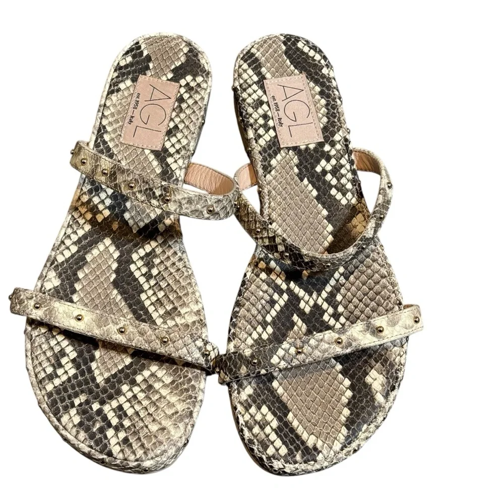 AGL SNAKESKIN STUDS‎ SANDALS